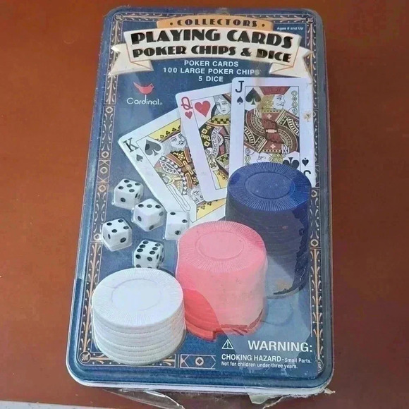 PLAYING CARDS POKER CHIPS AND DICE BY CARDINAL VINTAGE AND COLLECTORS 2002 - Picture 6 of 6
